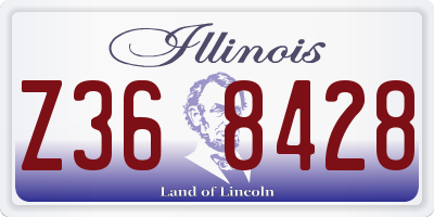 IL license plate Z368428