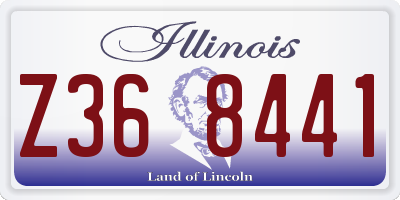 IL license plate Z368441