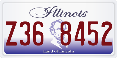 IL license plate Z368452