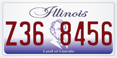 IL license plate Z368456