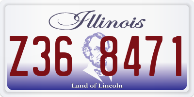 IL license plate Z368471
