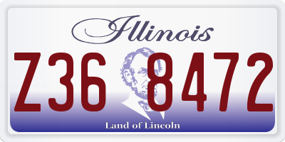 IL license plate Z368472
