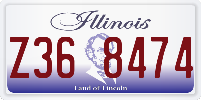 IL license plate Z368474