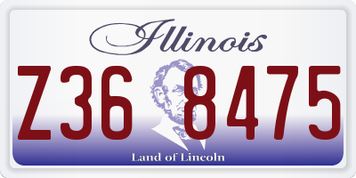IL license plate Z368475
