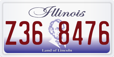 IL license plate Z368476
