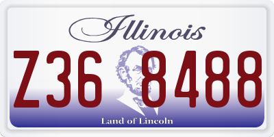 IL license plate Z368488