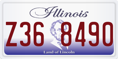 IL license plate Z368490