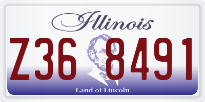 IL license plate Z368491