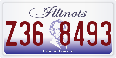 IL license plate Z368493