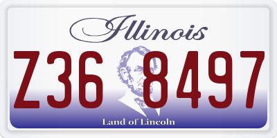IL license plate Z368497