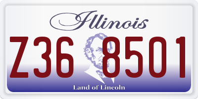 IL license plate Z368501
