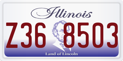 IL license plate Z368503