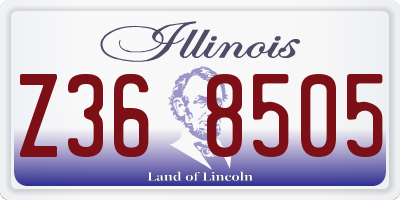 IL license plate Z368505