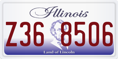 IL license plate Z368506