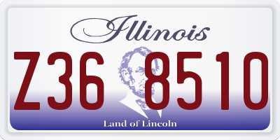 IL license plate Z368510
