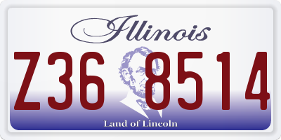 IL license plate Z368514