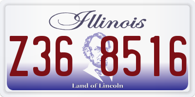 IL license plate Z368516