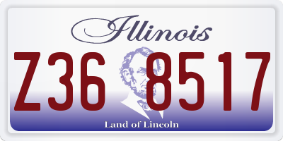 IL license plate Z368517