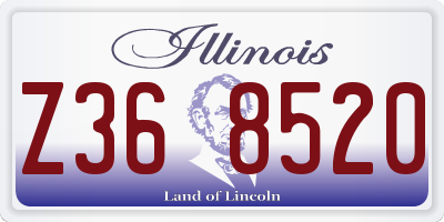 IL license plate Z368520