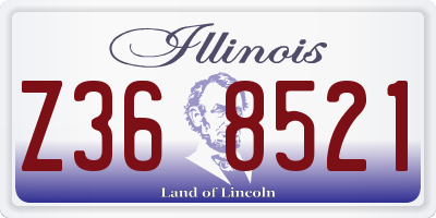 IL license plate Z368521