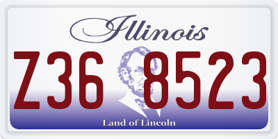 IL license plate Z368523
