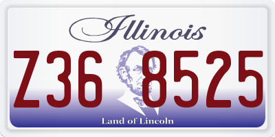 IL license plate Z368525