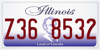 IL license plate Z368532