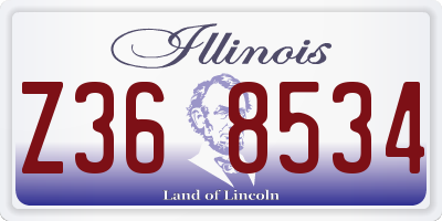 IL license plate Z368534