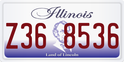 IL license plate Z368536