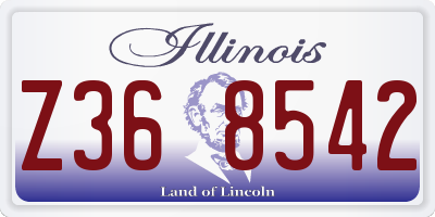 IL license plate Z368542