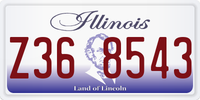 IL license plate Z368543