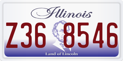 IL license plate Z368546