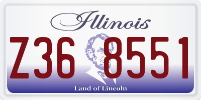 IL license plate Z368551
