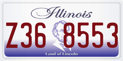 IL license plate Z368553