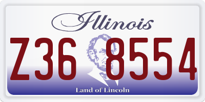 IL license plate Z368554