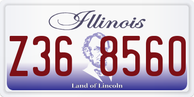 IL license plate Z368560