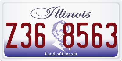 IL license plate Z368563