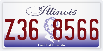 IL license plate Z368566