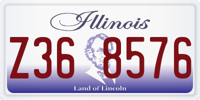 IL license plate Z368576