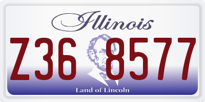 IL license plate Z368577