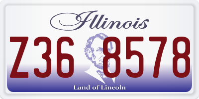 IL license plate Z368578