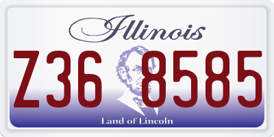 IL license plate Z368585