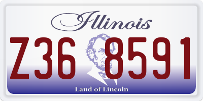 IL license plate Z368591