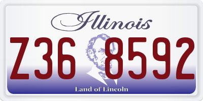 IL license plate Z368592