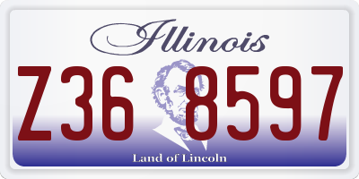 IL license plate Z368597