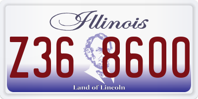 IL license plate Z368600