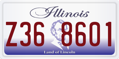 IL license plate Z368601