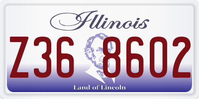IL license plate Z368602