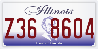 IL license plate Z368604