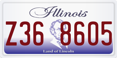 IL license plate Z368605